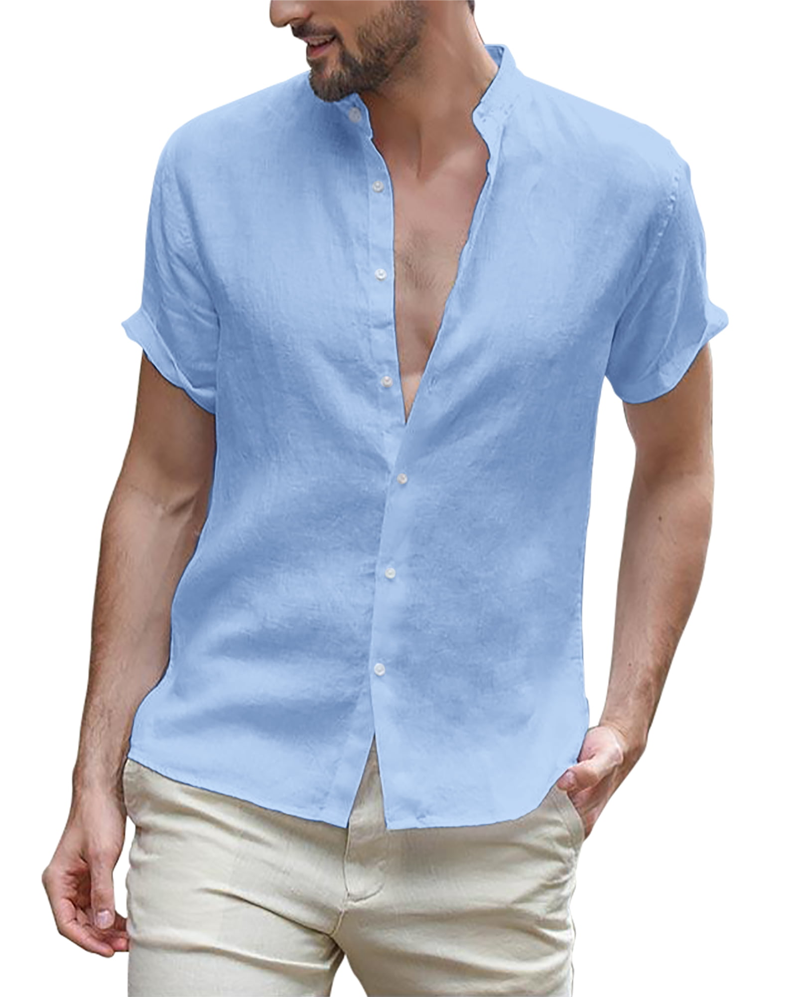 Louis Vuitton Mens Shirts 2022-23FW, Blue, XL