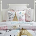 thumbnail image 2 of Mainstays Kids Paris Bed-in-a-Bag Bedding with Reversible Comforter, 2 of 4