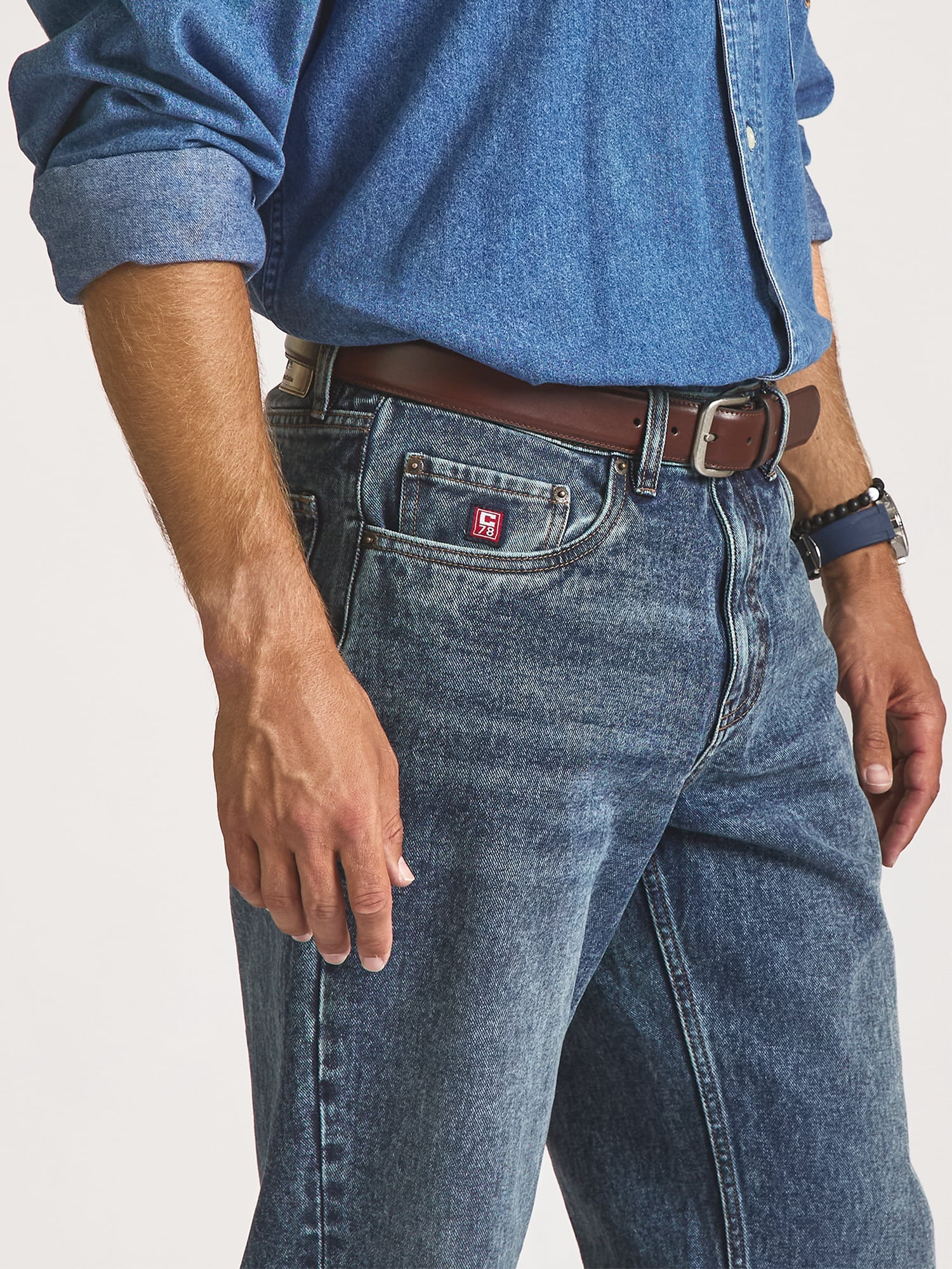 Chaps Men’s and Big Men’s Loose-Fit Straight-Leg Jeans, Sizes 30-40