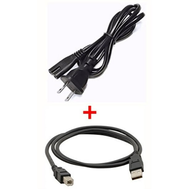 PlatinumPower AC Power Cord + USB Cable for HP Envy 4500 4501 4630 5530