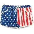thumbnail image 4 of Women 4th of July Board Shorts Hawaiian Tropical Print Beach Swim Shorts with Pockets, 4 of 10