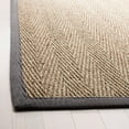 thumbnail image 4 of SAFAVIEH Natural Fiber Maisy Border Seagrass Area Rug, Natural/Dark Grey, 6' x 6' Square, 4 of 6