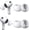 S, variant on Compatible for 4 Pairs Silicone Ear Tips for AirPods Pro 3 (2025) - Noise Reduction, Dust Mesh, Soft, Secure Fit (White, M)