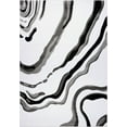 thumbnail image 1 of Ladole Rugs Calvin White Black Abstract Polypropylene Area Rug, 1 of 6