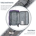 thumbnail image 6 of PAPROOS 3-Piece Luggage Set (20"/24"/28"), Softside Lightweight Suitcase with TSA-Lock and Spinner Wheels, Expandable Travel Luggage with Front Pocket for School, Travel, Purple, 6 of 8