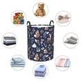 thumbnail image 4 of Fotbe Animals And Wildflowers Cesto de Ropa con Asas, Cesto Impermeable de Gran Capacidad, Bolsa de Lavado para Dormitorio, Cesto de Ropa con Ruedas y Asas-Small, 4 of 6