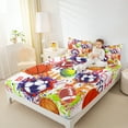 thumbnail image 4 of Manfei Football Basketball Rugby Full Size Sheets,Watercolor Splatter Ink Bed Sheets,Boys Ball Game Sheet Sets For Boys Kids,Luxury Bedroom Decor,4 Pieces, 4 of 7