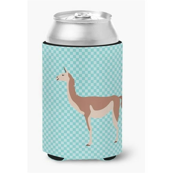 Carolines Treasures BB8095CC Guanaco Blue Check Can or Bottle Hugger