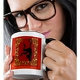 thumbnail image 2 of 3dRose, Chinese Zodiac Year of the Monkey Chinese New Year Red, Gold and Black , 11oz Two-Tone Black Mug, 2 of 7