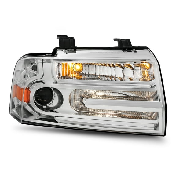 AKKON - Fits 2007-2014 Lincoln Navigator SUV [HID Xenon Type] Projector Chrome Headlight Headlamp Passenger Right Side