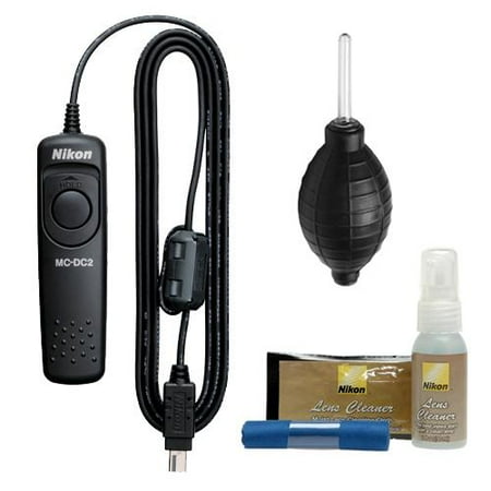 Nikon MC-DC2 Wired Remote Shutter Release Cord + Nikon Clean Kit for D3200, D3300, D5300, D5500, D7100, D7200, D610, D750, Df Camera Nikon MC-DC2 Wired Remote Shutter Release Cord + Nikon Clean Kit for D3200, D3300, D5300, D5500, D7100, D7200, D610, D750, Df Camera