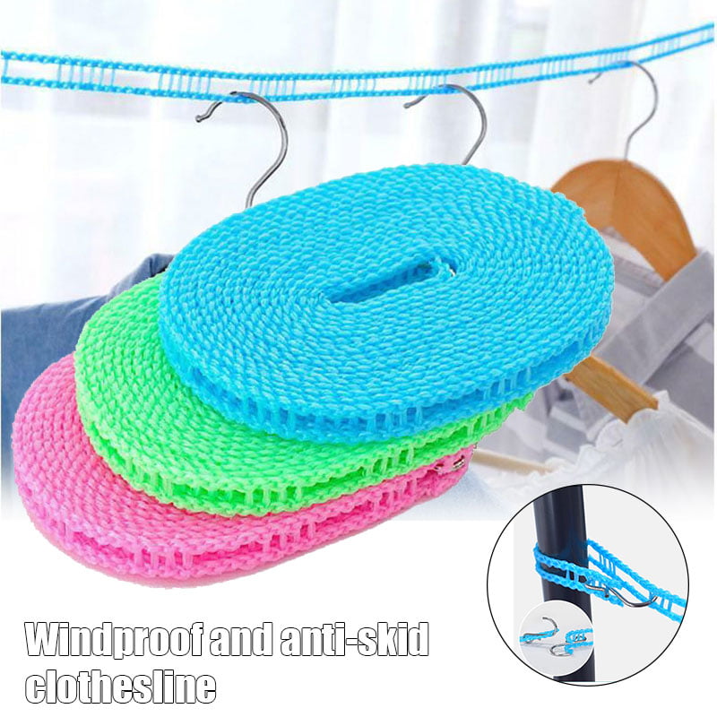 Nylon Hanging Rope Windproof Drying Rope Clothes Hangers Plastic 5M Non-slip Hot 