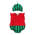 thumbnail image 4 of Xudanell Ladybug Ladybird Onesie Romper Bodysuit Dress Up Set with Hat Size 3-24 Months(Green,D), 4 of 4