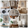 thumbnail image 6 of Ships Next Day Canvas Wall Art 12"x12", Boho Chic Ethnic Wood Framed Canvas Print Painting, Orange Blue Vintage Tribes Ready to Hang Small Picture Wall Decor for Home Kitchen Dining Room Office, 6 of 9