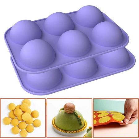 

Cptfadh Half Ball Sphere Silicone Cake Mold Muffin Chocolate Cookie Baking Mould Decor