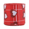 thumbnail image 2 of Valentine'S Day Ribbon Plaid Heart Pattern Thick Weave 1.96Inch X 14.7Ft Couple Gifts Holiday Decor For Lover Gift Wrapping Diy Scrapbooking Decor, 2 of 5