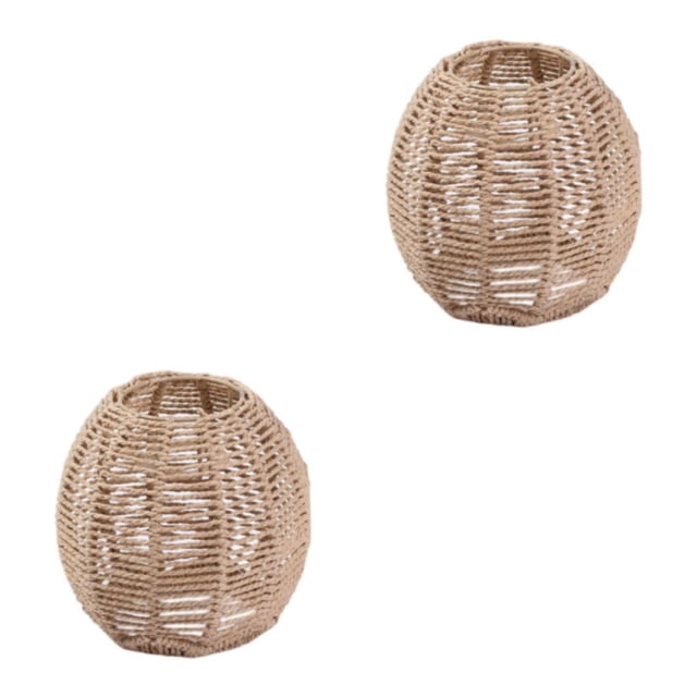 Billuyoard Pantalla de lámpara colgante de ratán tejido para estilo de dormitorio de hotel de isla de cocina Type1