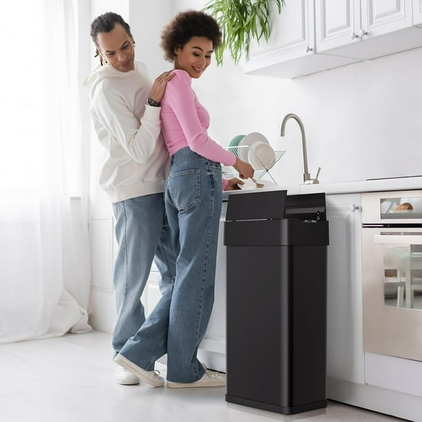 LAZY BUDDY 21 Gal Motion Sensor Trash Can 80L Stainless Steel