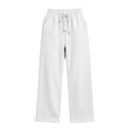 thumbnail image 5 of Women Fleece Lined Wide Leg Sweatpants Sevevn Elastic Drawstring High Waist Relaxed Fit Trousers With Side Pockets,For Home Relaxation Outdoor Strolls And Casual Street Wear, 5 of 9