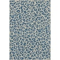 thumbnail image 3 of Unique Loom Safari Collection Leopard Animal Print Transitional Indoor and Outdoor Flatweave Area Rug, 6 x 9 Feet, Blue/Ivory, 3 of 5