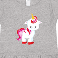 thumbnail image 4 of Inktastic Cute Little Unicorn With Red And Pink Mane, Hearts Girls Toddler Dress, 4 of 5