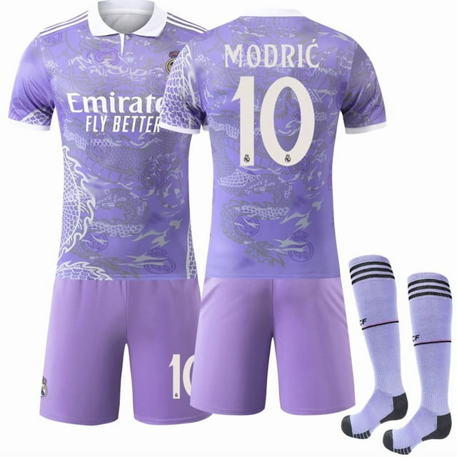 2526 Real Madrid Dragon Pattern Soccer Uniform No. 10 Modric Children'S And Adults Replica Player Name Sports Jersey -22