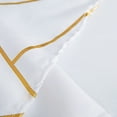 thumbnail image 4 of Balsa Circle 120" White Gold Metallic Geometric Design Polyester Round Tablecloth Catering, 4 of 8