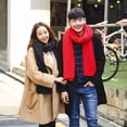 thumbnail image 4 of HAHDAXIA Unisex Scarf Solid Color Knitted Autumn Winter Japanese Korean Style Knitting Scarf for Dating, 4 of 7