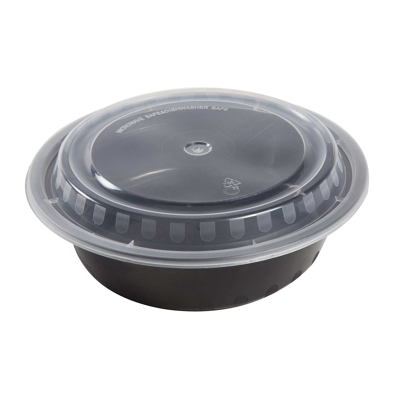 Download AmerCare 6" Round Black Plastic Meal Prep Containers with Lids, 16 oz, Pack of 150 - Walmart.com ...