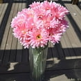 thumbnail image 7 of Walbest 1 Pc 19 7 Inches Artificial Flower Gerbera with Stem Silk Flower Arrangement for Home Garden Party Wedding Greenery Fireplace Table Centerpieces Flower Diameter 4", 7 of 7