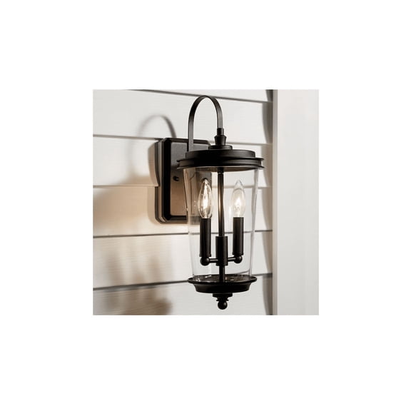 Kichler Holmden 2-Light 17.32-in Textured Black Outdoor Wall Light