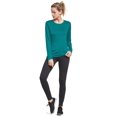 thumbnail image 5 of baleaf Women's Long Sleeve Workout Tops Running Shirt Quick Dry Teal L, 5 of 6