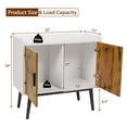 thumbnail image 2 of Gymax Buffet Bahut Armoire de Rangement avec 2 Portes Pieds en Métal Armoire d'Accent 32 Po, 2 of 10