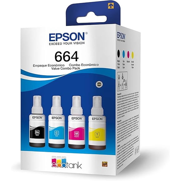 KIT 4 TINTAS EPSON T664 BK/C/M/Y