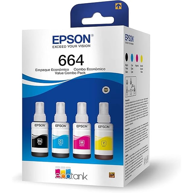 KIT 4 TINTAS EPSON T664 BK/C/M/Y