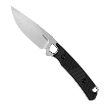 Kershaw Steppe Fixed Blade Knife, Full Tang D2 High Carbon Tool Steel, 3.55 inch Stonewashed Blade, Sheath Included