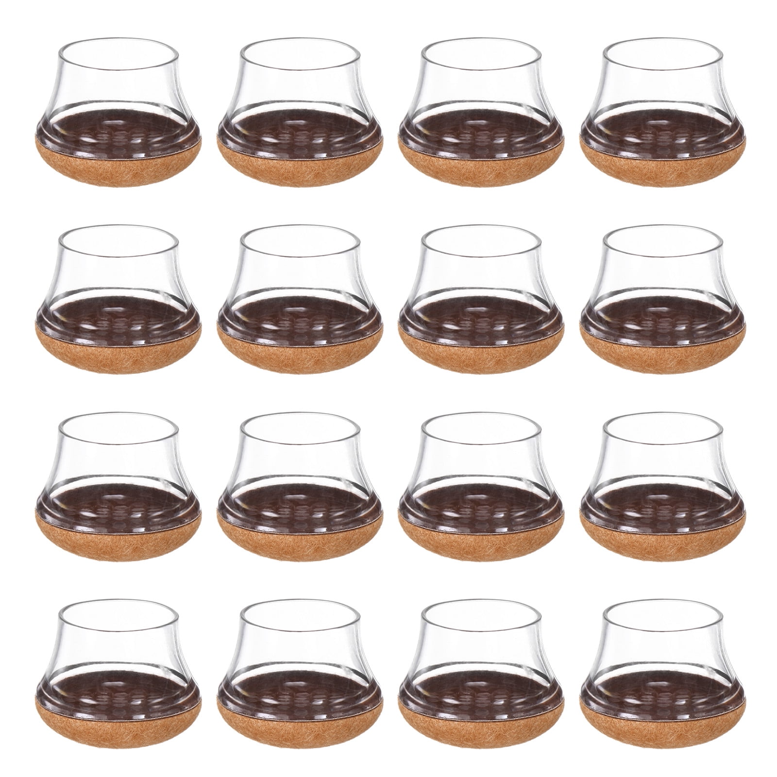 Uxcell 16-Pack Chair Leg Floor Protectors, 1.37"-1.75" Silicone Cups Round Felt Furniture Pads for Hardwood Floors/Tile Floors, Chair Leg Covers