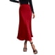 thumbnail image 1 of Falda PRETTYGARDEN 2025 Midi de Satén Cintura Alta XL Rojo Oscuro, 1 of 7