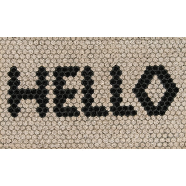 Novogratz Hello Hex Tile Hand Woven Doormat