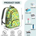 thumbnail image 5 of Sunflower and Butterfly Green Pattern Cute School Backpack Bag with Padded Back and Adjustable Shoulder Straps 16.9 X 12.6 X 5.9 Inches, 5 of 5
