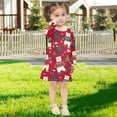 thumbnail image 5 of Girls' long-sleeved dress Christmas Polar Bear Girls' A-line dress with ribbed cuffs Soft and comfortable, 5 of 6