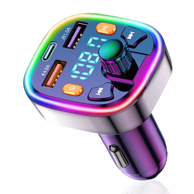 Transmisor Receptor De Audio Adaptador Bluetooth Para Auto, Color Negro