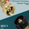thumbnail image 3 of GASPRO Upgraded Propane Refill Adapter with Valve for 1 to 20 lb Tank Grill with 90-Degree Elbow Design, 3 of 7