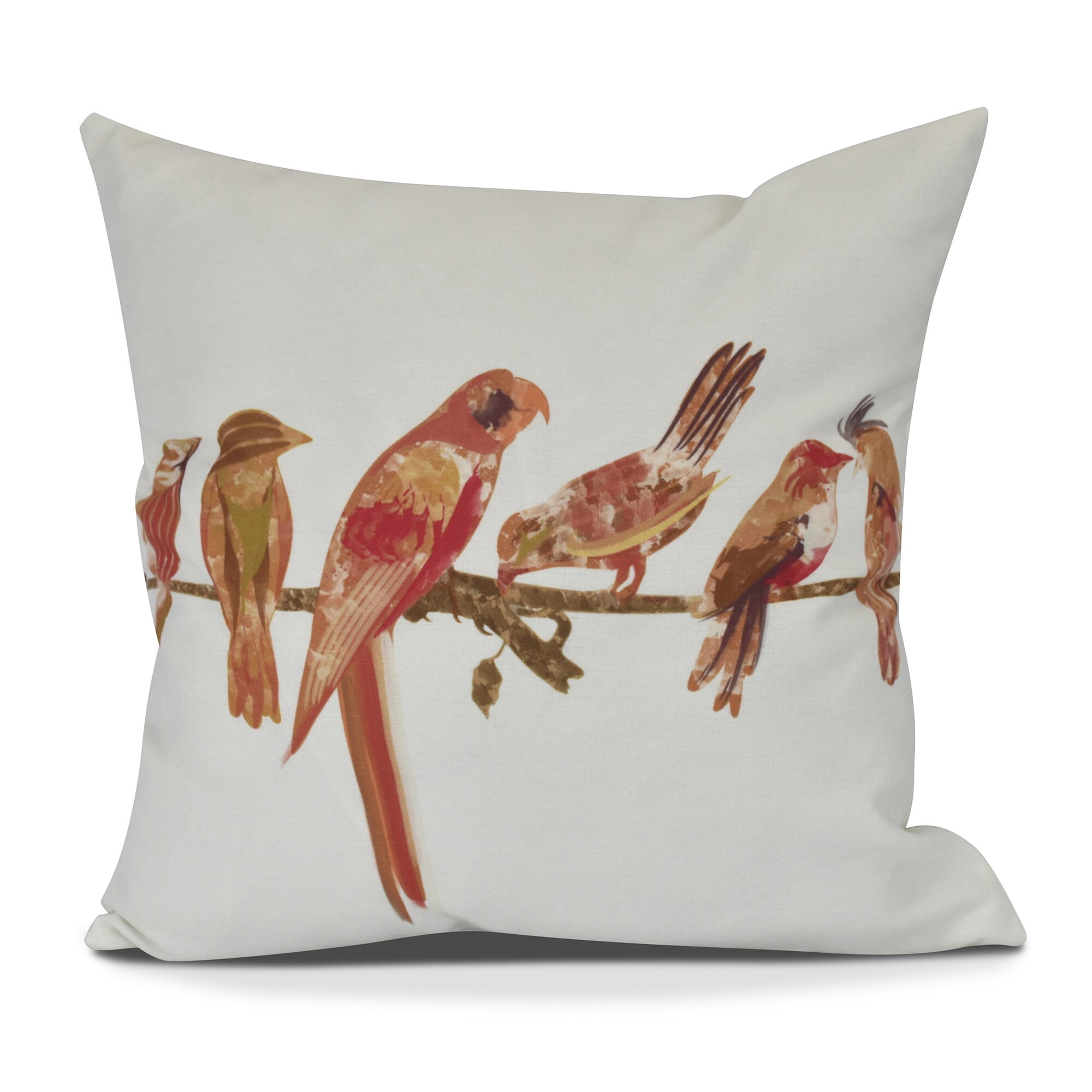 Simply Daisy, Morning Birds Animal Print Outdoor Pillow