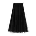 thumbnail image 2 of Sylvamorning Jupe en Fil à Pois pour Femme, Robe en Tulle à Taille Haute à Plusieurs Couches, 2 of 5