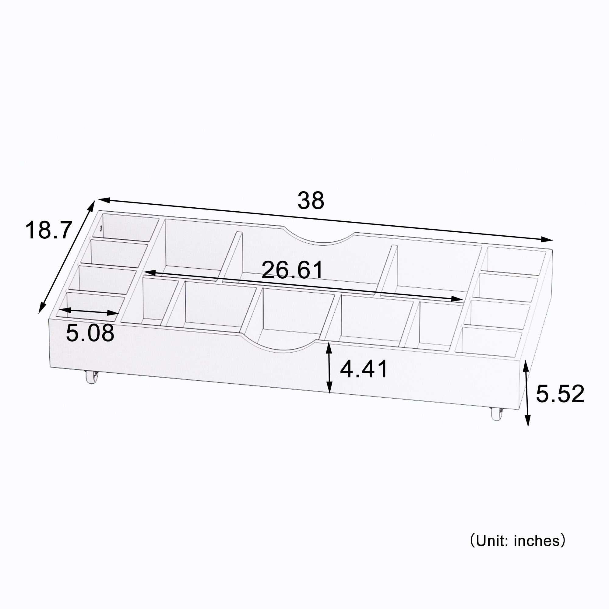 YIYADO Storage Box, 2-in-1 Folding Game Table, 2 Removable Partitions, UV Painted Surface for Easy Assembly