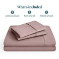 thumbnail image 3 of Bare Home Premium 1800 Collection 4-Piece Bed Sheet Set, Queen, Mauve, 3 of 11