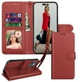 thumbnail image 1 of Tiflook For iPhone 13,14,14 Pro,14 Plus,14 Pro Max Case, Wallet Case,iPhone 14 PU Leather Case, Luxury PU Leather ID Card Holder Slots [Kickstand Feature] [Wrist Strap] Carrying Flip Cover [Wine], 1 of 6