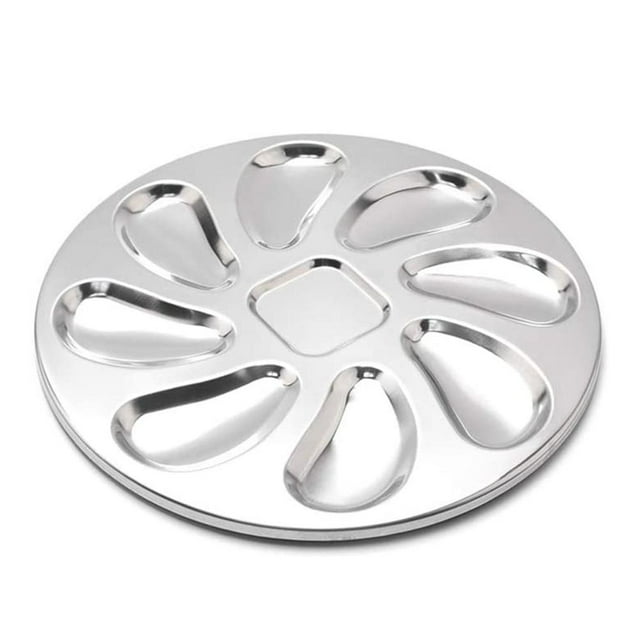 Plato Para Ostras Bandeja En Forma De Concha De Ostra Sartén Para Ostras De Acero Inoxidable Para Uso Doméstico Y En Restaurantes Vogacara HA037134-00