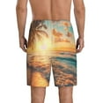 thumbnail image 6 of KLL Tropical Sunset Beach Scene for Men's 1-Pack Shorts,Sleep Pajama Shorts for Men Soft Pj Shorts Men's Pajama Bottoms Sleepwear -Large, 6 of 7